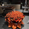 The product contains 999 orange Barbie multi-headed roses, which are inserted on