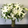 Casa blanca lilies make up this grand arrangement. It&#039;s looks aren&#039;t the