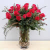 Hot pink roses make this arrangement the pink beauty everyone deserves. 
Standard