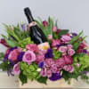 Floral arrangement with your favorite Ros&eacute;. Call/text us to discuss options. Flowers