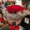 Our florist choice of 36 fresh red roses to create an Asian