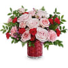 Add a touch of sparkle to their Day! These beautiful pink roses