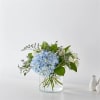 Open the shutters to the ocean breeze through the blue hydrangea, Limonium