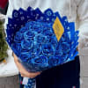 Our Blue Glitter Roses start as premium fresh blooms, carefully custom-colored to
