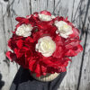 Just a sweet and cute little mushroom bouquet in a ceramic mushroom