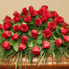 Lush red roses make this an elegant spray. Large, long stemmed, Ecuadorian