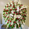 Red Roses, White Lilies, White Orchids
