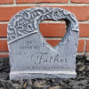 &quot;In memory of a father forever loved&quot; concrete plaque for grieving family