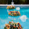 These arrangements are fun to display floating in your backyard, pool or