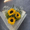Introducing our Sunflower hand tied bouquet, beautifully arranged with  sunflowers, baby&#039;s