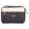 This classy black-and-tan LuxLeather Bible cover wonderfully reminds you and your loved