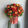 Deep orange and light orange flowers create a beautiful contrast in a