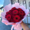 Roses with Gerberas and a touch of cherries