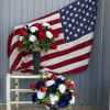 Honoring our departed, these silk arrangements are ready to place for a