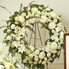 Serene Blessing Standing Wreath White