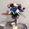 Happy Birthday America with the our flag colors flowers!