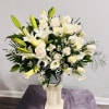 Grand arrangements White flowers have a timelessness and elegance that brings comfort