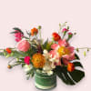 Medium size bouquet with a variety of single bloom florals:
-Roses (various sizes