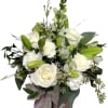 Discover the Elegant White Vase, a chic glass vase bustling with fresh