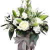 Discover the Elegant White Vase, a chic glass vase bustling with fresh