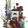 Honor the memory of an always-beloved with this beautiful display bouquet. Designed