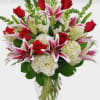 A beautiful arrangement for any occasion. it includes White Hydrangeas, stargazer lilies