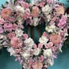 This beautiful eclectic heart arrangement is one of our favorite creations you