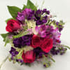 The lush mix of hot pinks and purples with touches of white.