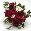 A lush mix of reds with touches of white throughout. 