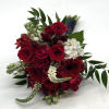 A lush mix of reds with touches of white throughout. 