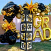 2025 complete graduation backdrop package. This package comes with 2025 boxes, balloon