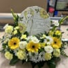 This plaque with flowers makes for a wonderful keepsake. Can be sent