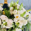 For a White holiday look, this elegant diversion combines soft Holiday Greens