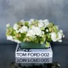 This romantic gift features white roses with Green Cymbidium Orchids, Green moss