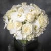 Pearl Elegance - The arrangement includes lovely locally grown all white Roses