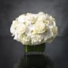 Pearl Elegance - The arrangement includes lovely locally grown all white Roses