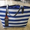 Two bottle wine bag, with a hidden zipper and insulated compartment in