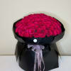 bouquet of dark pink roses of 100 pieces