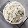 Bouquet with white roses and peonies