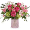 Delight Mom with the Sparkling Joy Bouquet, delivered in a pink glass