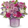 Delight Mom with the Sparkling Joy Bouquet, delivered in a pink glass
