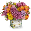 Like a bee dancing through a hidden garden, this enchanting bouquet of