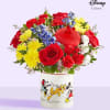 Our handcrafted bouquet is gathered in bright colors and designed in our