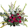 This Funeral Arrangement will be a beautiful Display of Roses and Glads.
