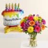  Fields Of Europe&reg; Celebration With Birthday Cake Balloon
Bright, happy blooms &amp;