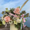 Stunning box full of Shimmer Roses, Lisianthus, and other mixed flowers