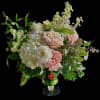 Tall garden style arrangement with premium seasonal blooms in your color palette