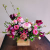 Thinking Spring with Hellebores, Ranunculus, roses, Alstroemeria, Sweet William and accented with