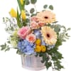 A fresh mix of seasonal flowers, Spring Morning is a beautiful pastel