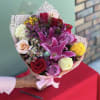 Start coloring with this beautiful assortment of flowers consisting of roses and